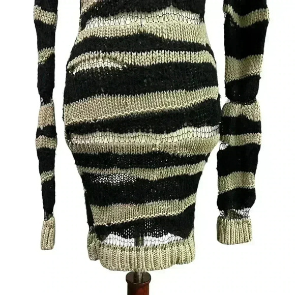 RtA Akamu Striped Mini Dress Size Small $395 Silk Cotton Semi Sheer Designer - Picture 13 of 15